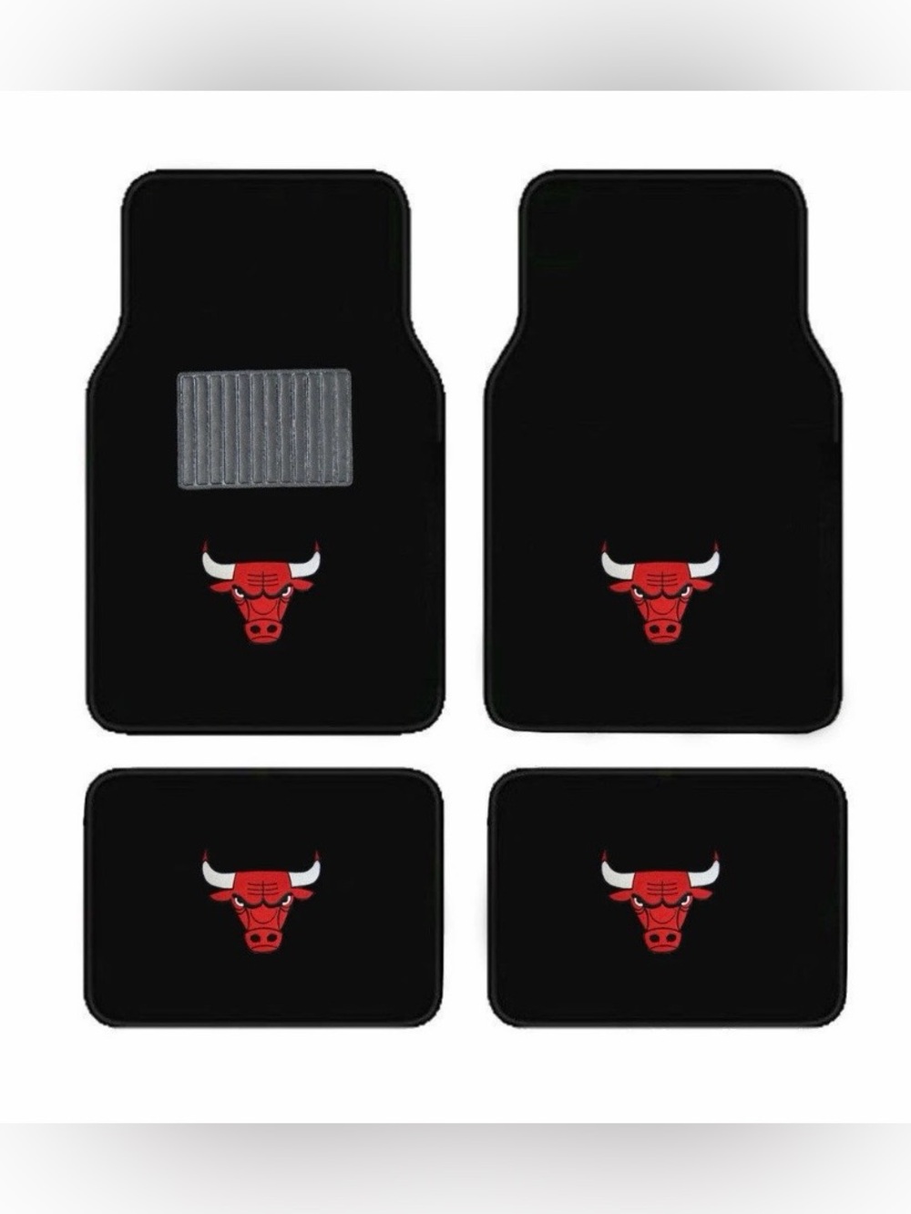 New 4 NBA CHICAGO BULLS Auto Car Truck Carpet Floor Mats F-13x17 R-17x27 No Slip